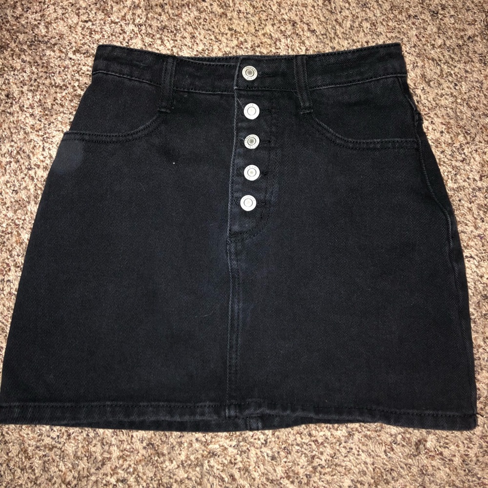 Black denim pacsun skirt